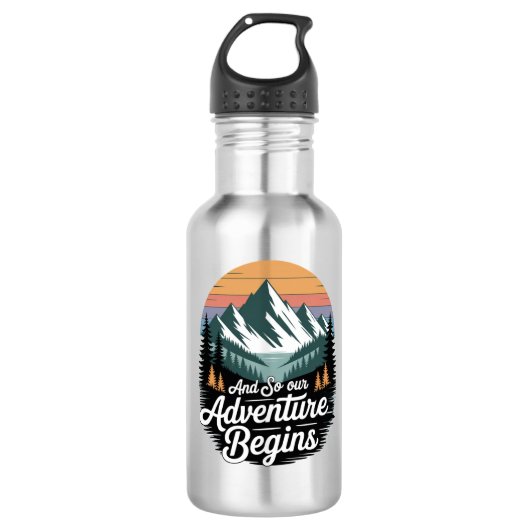 l'aventure commence bouteilles d'eau - randonnée e (Devant)