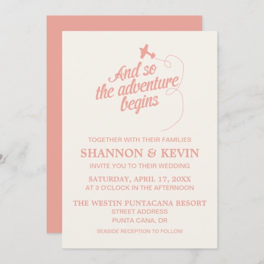 L'aventure commence| Destination - Invitation (Devant / Derrière)