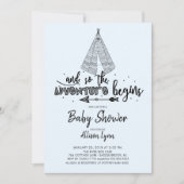 L'aventure commence garçons Baby shower Invitation (Devant)