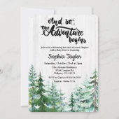 L'aventure commence Invitation pour Baby Shower (Devant)