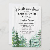 L'aventure commence Invitation pour Baby Shower (Devant)