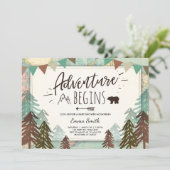 L'aventure commence la carte de voyage (Debout devant)