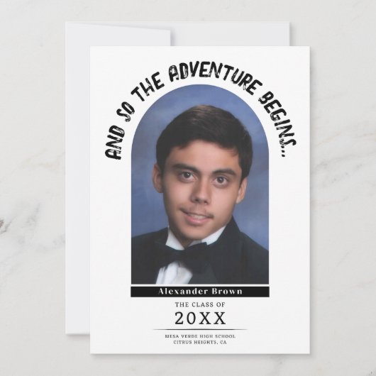 L'aventure commence la Faire-part de diplôme (Devant)