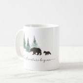 L'aventure commence maman et bébé ours café Mug (Devant gauche)