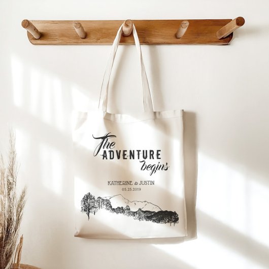 L'aventure commence ⎥ mariage Favor Sac fourre-tou
