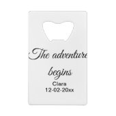 L'aventure commence nom date année lieu (Dos)
