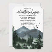 L'aventure commence une invitation Baby shower (Devant)