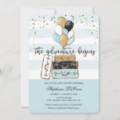 L'aventure commence une invitation Baby shower (Devant)