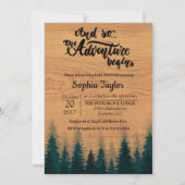 L'aventure commence une invitation Baby shower (Devant)