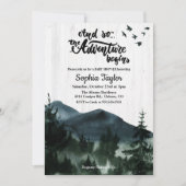 L'aventure commence une invitation Baby shower (Devant)