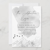 L'aventure commence une invitation de mariage élég (Devant)