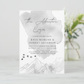 L'aventure commence une invitation de mariage élég (Debout devant)