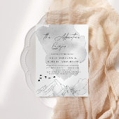 L'aventure commence une invitation de mariage élég