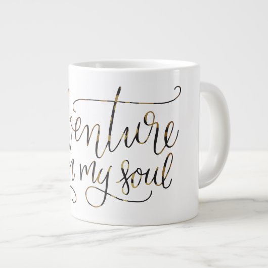 "L'aventure dans mon âme", mug de motivation (Devant droit)