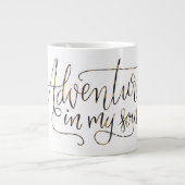 "L'aventure dans mon âme", mug de motivation (Devant)