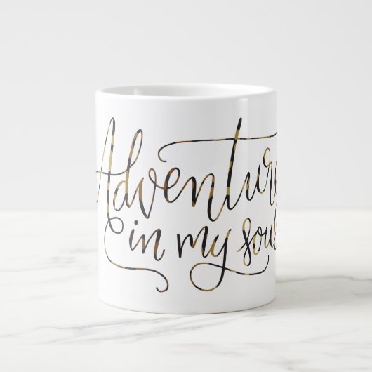 "L'aventure dans mon âme", mug de motivation (Devant)