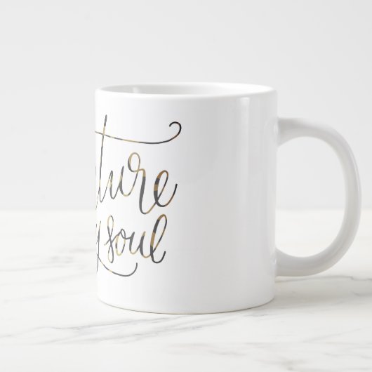 "L'aventure dans mon âme", mug de motivation (Droite)