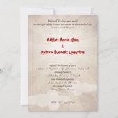 L'aventure de notre faire-part de mariage de la (Dos)