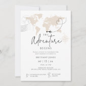 L'aventure de voyage de la carte du monde commence (Devant)