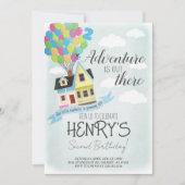 L'aventure est dehors là Invitation Anniversaire (Devant)