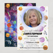 L'aventure spatiale Invitation d'anniversaire (Devant / Derrière)