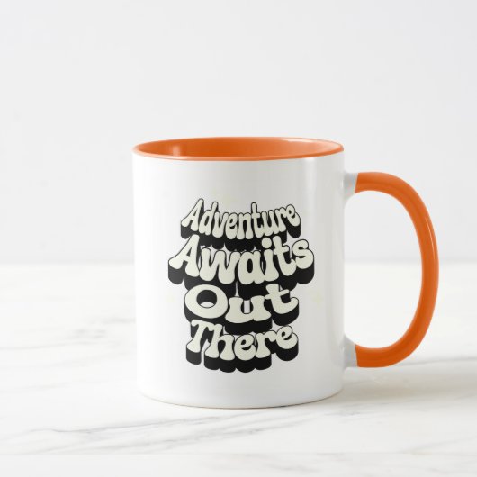L'aventure vous attend – Mug citation de voyage (Droite)