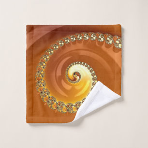 Laver fractal Abstrait Orange or