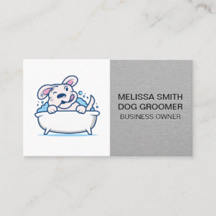 Laver le chien   Carte de rendez-vous en métal élé