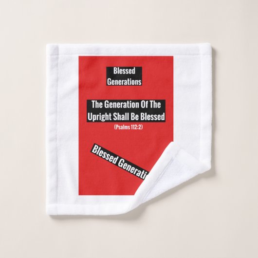 Laver le tissu avec le Verse de la Bible  (Gant de toilette)