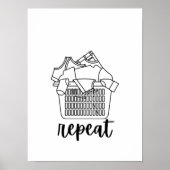 Laver les affiches répétées de pli sec (Devant)