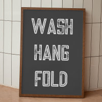Laver Plier Lave Linge Routine Poster