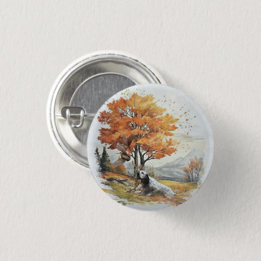 "Laverack" De Engelse Setter jacht Ronde Button 3,2 Cm (Voorkant /achterkant)