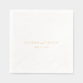 Lavern Elegante Moderne Bruiloft Folie Servetten (Voorkant)