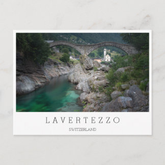 Lavertezzo-brug in Valle Verzasca, Zwitserland Briefkaart