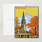 Lavey les Bains, Zwitsers dorp, Briefkaart (Voorkant / Achterkant)