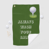 Lavez Toujours Vos Boules Serviette De Golf (En situation)