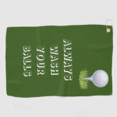 Lavez Toujours Vos Boules Serviette De Golf (Horizontal)