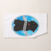 Lavez vos pattes Terre-Neuve noir bave (Serviette à main)