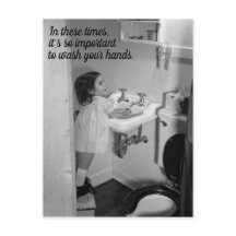 Lavez Votre Carte Postale Mains