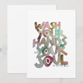 Lavez-Vous Les Mains Et Vendre Votre Carte pour no (Devant / Derrière)