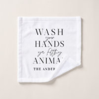 Lavez-vous les mains ya saleté animal drôle typogr