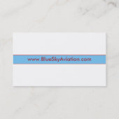 L'aviation entretient le carte de visite (Dos)