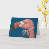 Lavinia de flamingo kaart (Gele Bloem)