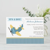 L'avion barre des invitations de baby shower de (Debout devant)