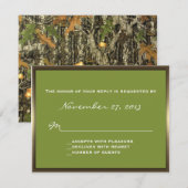 Lavish Camo Wedding RSVP Kaartje (Voorkant / Achterkant)