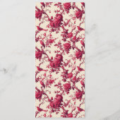 Lavish Crimson Blooms Wedding Menu (Achterkant)