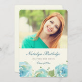 Lavish Florals Afstuderen Aankondiging (Voorkant / Achterkant)