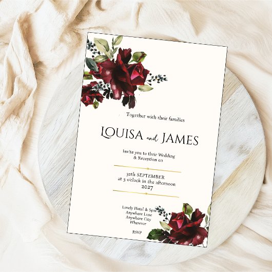 Lavish Florals Wedding Invitation