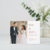 Lavish Glow Roos Gold Wedding Aankondiging Briefkaart (Staand voorkant)
