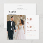 Lavish Glow Roos Gold Wedding Aankondiging Briefkaart (Voorkant / Achterkant)